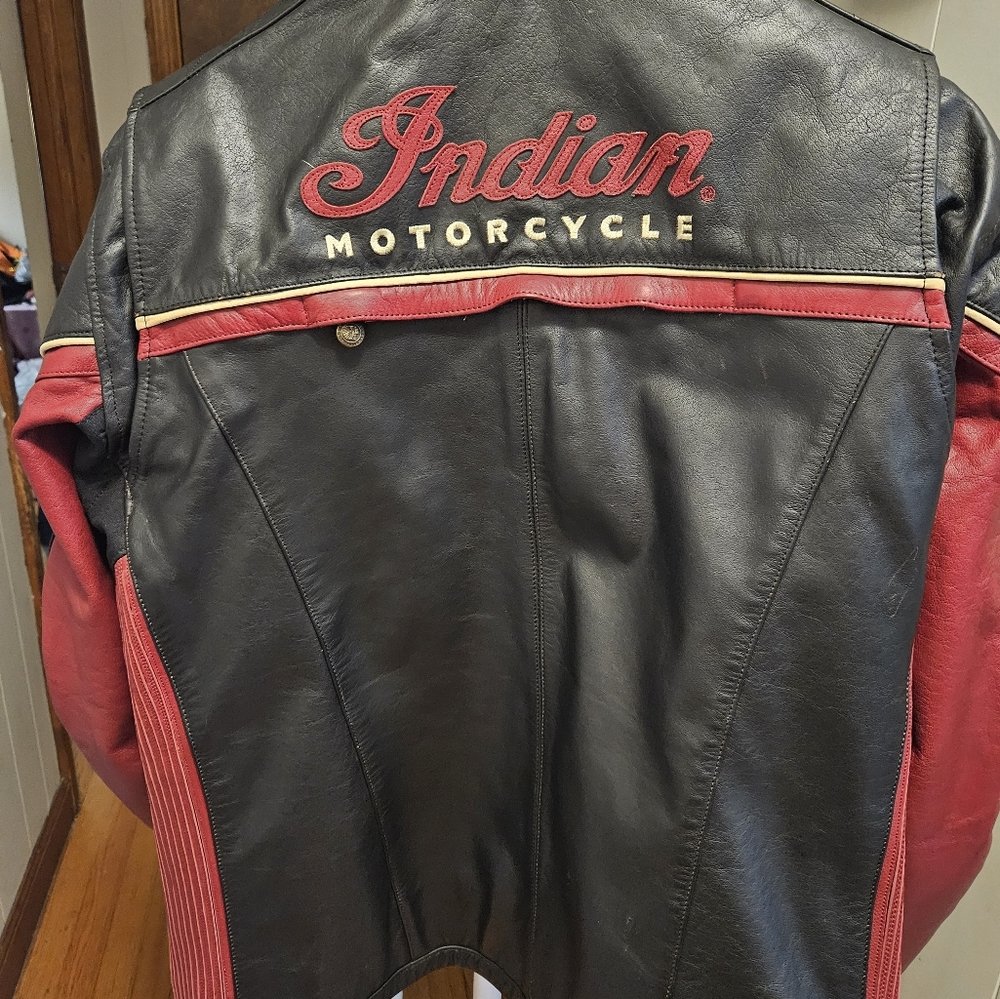 Genuine Indian Leather Motorcycle Jacket